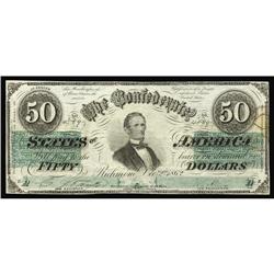 T50 $50 1862. This Jefferson Davis example is quite cri T50 $50 1862.