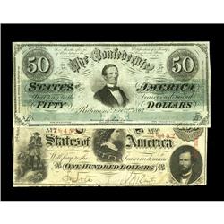 T50 $50 1862 Fine-VF, CC.T56 $100 1862 FineThe Lucy Pic T50 $50 1862 Fine-VF, CC
