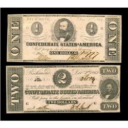 T54 $2 1862 Choice CUT55 $1 Choice CU. T54 $2 1862 Choice CU