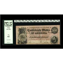 T64 $500 1861. This is a lovely Confederate $500 that p T64 $500 1861.
