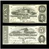 Image 1 : Pair of 1863 Issues T-59 $10 Choice crisp Uncirculated Pair of 1863 Issues