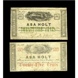 Mobile, AL- Asa Holt 25¢ (2) Mar. 1, 1862 Rosene 195-1; Mobile, AL- Asa Holt