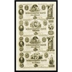 Washington, DC- Merchants'' Bank $1-$3-$1-$5 July 1, 18 Washington, DC- Merchants' Bank