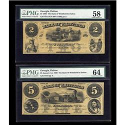 Pair of Remainders from Bank of Whitfield, Dalton, GA Dalton, GA Pair of Remainders from the Bank of