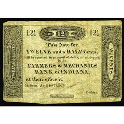 Madison, IN- Farmers & Mechanics Bank of Indiana 12 1/2 Madison, IN- Farmers & Mechanics Bank of Ind