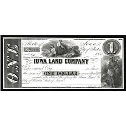 Clinton, IA- Iowa Land Company $1 Oakes 25-1 Proof Clinton, IA- Iowa Land Company