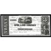 Clinton, IA- Iowa Land Company $3 1858 Oakes 25-2 Proof Clinton, IA- Iowa Land Company