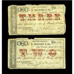 New Orleans, LA- J.N. Bradford & Co. $2 March 25, 1862, New Orleans, LA- J.N. Bradford & Co.
