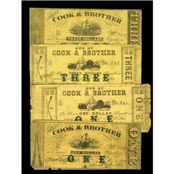New Orleans, LA- Cook & Brother $1 Dec. 28, 1861 and Ma New Orleans, LA- Cook & Brother
