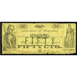 Plaquemine, LA- Corporation of Plaquemine 50¢ Nov. 4, 1 Plaquemine, LA- Parish of Plaquemine