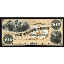 Portland, ME- Atlantic Bank $500 G36b ProofAll genuine Portland, ME- Atlantic Bank