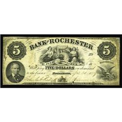 Rochester, MN- Bank of Rochester $5 April 20, 1859 G6A Rochester, MN- Bank of Rochester