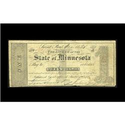 Saint Paul, MN- State of Minnesota $1 Jan. 20, 1858Even Saint Paul, MN- State of Minnesota