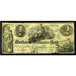 St. Anthony''s Falls, MN- Merchants & Mechanics Bank $2 St. Anthony's Falls, MN- Merchants & Mechani