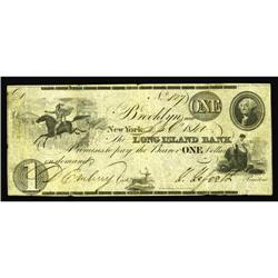 Brooklyn, NY- Long Island Bank $1 Sept. 6, 1841 G2An ex Brooklyn, NY- Long Island Bank