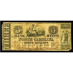 Charlotte, NC- Bank of the State of North Carolina $3 S Charlotte, NC- Bank of the State of North Ca