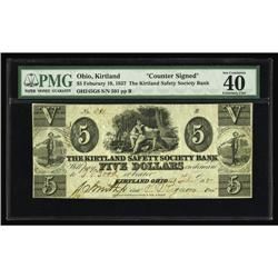 Kirtland, OH- The Kirtland Safety Society Bank $5 Feb. Kirtland, OH- The Kirtland Safety Society Ban