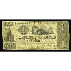 Austin, TX- Republic of Texas $1 July 1, 1841 Criswell Austin, TX- Republic of Texas