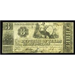 Austin, TX - The Republic of Texas $3 July 1, 1841 Austin, TX - The Republic of Texas