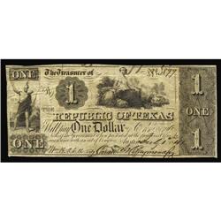 Austin, TX- Republic of Texas $1 July 1, 1841 Cr. A-1 Austin, TX- Republic of Texas