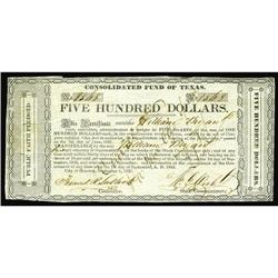 Houston, TX - Consolidated Fund of Texas $500 Sep. 1, 1 Houston, TX - Consolidated Fund of Texas