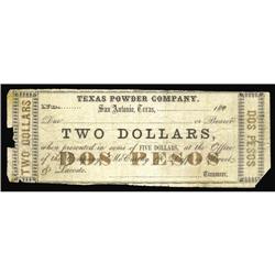 San Antonio, TX- Texas Powder Company $2 Medlar UNLA gr San Antonio, TX- Texas Powder Company
