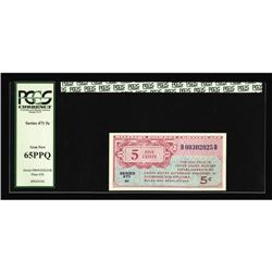 Series 471 5¢ PCGS Gem New 65PPQ This pleasing MPC is w Series 471 5¢ PCGS Gem New 65PPQ.