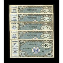 Series 472 $10 Extremely Very Fine or Better Five Examp Series 472 $10 Very Fine or Better Five Exam