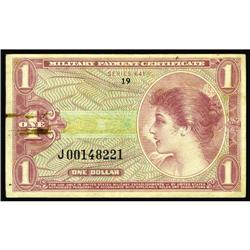 Series 641 $1 Replacement Very Fine. A paper clip stain Series 641 $1 Replacement Very Fine.