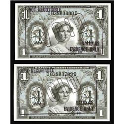 Series 691 $1 "VOID" 2 consecutive Examples. Superb Gem Series 691 $1 "VOID" Two consecutive Example