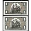 Image 2 : Series 691 $1 "VOID" 2 consecutive Examples. Superb Gem Series 691 $1 "VOID" Two consecutive Example