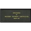 Image 1 : Specimens of Military Payment Certificates Series 692 B Specimens of Military Payment Certificates S