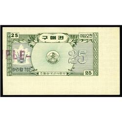 Korean MPC Coupon Series 2 (702) 25¢ with "SAMPLE" OP Korean MPC Coupon Series 2 (702) 25¢ with "SAM