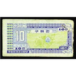 Korean MPC Coupon Series 3 10¢ Schwan 981 Korean MPC Coupon Series 3 10¢ Schwan 982 Fine.