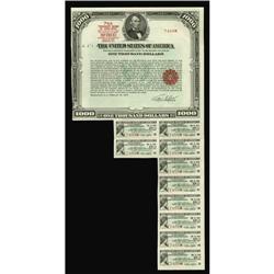 $1000 U.S. Treasury Bearer Bond. This is a 7 5/8% U.S. $1000 U.S. Treasury Bearer Bond.