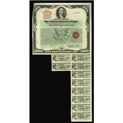 $5000 U.S. Treasury Bearer Bond. This is a 7 5/8% U.S. $5000 U.S. Treasury Bearer Bond.
