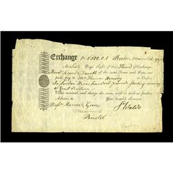 1796 Exchange Bill. This Third of Exchange for 500 poun 1796 Exchange Bill.