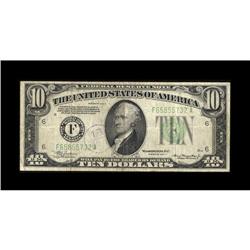 Fr. 2006-F $10 1934A Federal Reserve Note Inverted Reve Fr. 2006-F $10 1934A Federal Reserve Note In