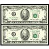Image 1 : Fr. 2079-B $20 1993 Federal Reserve Notes. Two Consecut Fr. 2079-B $20 1993 Federal Reserve Notes. T