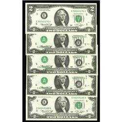 Fr. 1935-E $2 1976 Federal Reserve Notes. 3 Inverts Fr. 1935-E $2 1976 Federal Reserve Notes. Gem Cr