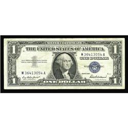 Fr. 1619 $1 1957 Silver Certificate. Inverted "W" in # Fr. 1619 $1 1957 Silver Certificate. Inverted