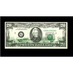 Fr. 2071-G $20 1974 Federal Reserve Note. About Uncircu Fr. 2071-G $20 1974 Federal Reserve Note. Ab