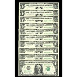 Fr. 1914-E $1 1988A FRN''s. GEM. 10 w/under inking erro Fr. 1914-E $1 1988A Federal Reserve Notes. G