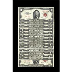 Fr. 1511* $2 1953B Legal Tender Notes. Fifteen Consecut Fr. 1511* $2 1953B Legal Tender Notes. Fifte