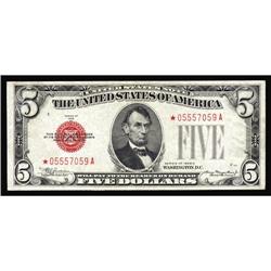 Fr. 1528* $5 1928C Legal Tender Note. Extremely Fine.A Fr. 1528* $5 1928C Legal Tender Note. Extreme
