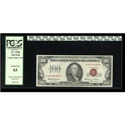 Fr. 1550 $100 1966 Legal Tender Note. PCGS Choice New 6 Fr. 1550 $100 1966 Legal Tender Note. PCGS C