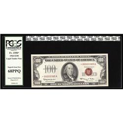 Fr. 1550* $100 1966 Legal Tender. PCGS Superb Gem 68PPQ Fr. 1550* $100 1966 Legal Tender Note. PCGS 