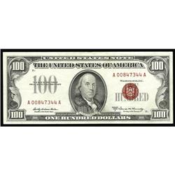 Fr. 1551 $100 1966A Legal Tender Note. Gem Crisp Uncirc Fr. 1551 $100 1966A Legal Tender Note. Gem C