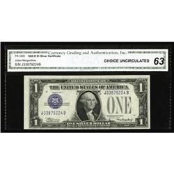 Fr. 1605 $1 1928E Silver Certificate. CGA Choice Uncirc Fr. 1605 $1 1928E Silver Certificate. CGA Ch