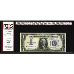 Fr. 1606* $1 1934 Silver Certificate. PCGS Apparent Cho Fr. 1606* $1 1934 Silver Certificate. PCGS A